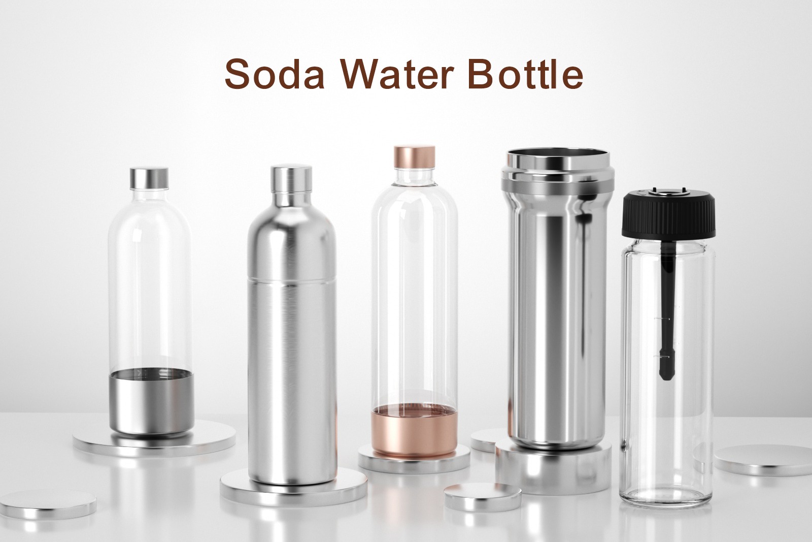 SODA MAKER'S FOUR ACCESSORY BOTTLES