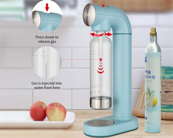 HF177 Soda Water Maker Healthy Sparkling Water Maker Automatic Pressure Relief Household Soda Maker