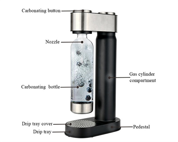 Kitchen Carbonated Soda Maker Stainless Steel Soda Machine For DIY Soda Water