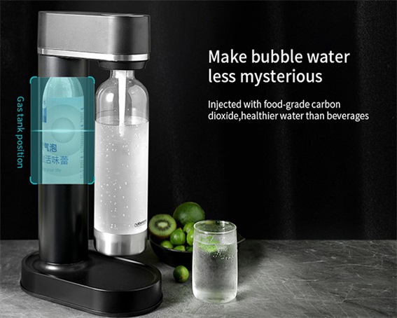 HF185 Home Soda Maker Classic Black Soda Stream Maker Home Eco-friendly Sparkling Water Maker