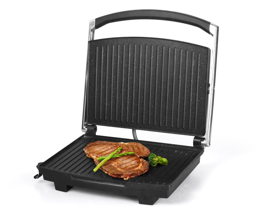 Multifunction Electric BBQ Grill Tabletop Smokeless Panini Press Grill With Thermostat For Home
